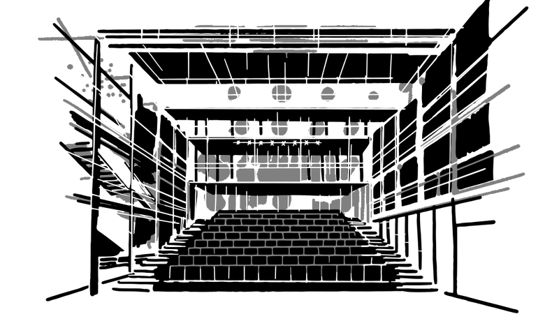 Illustration de la salle de spectacle de la Scène de recherche